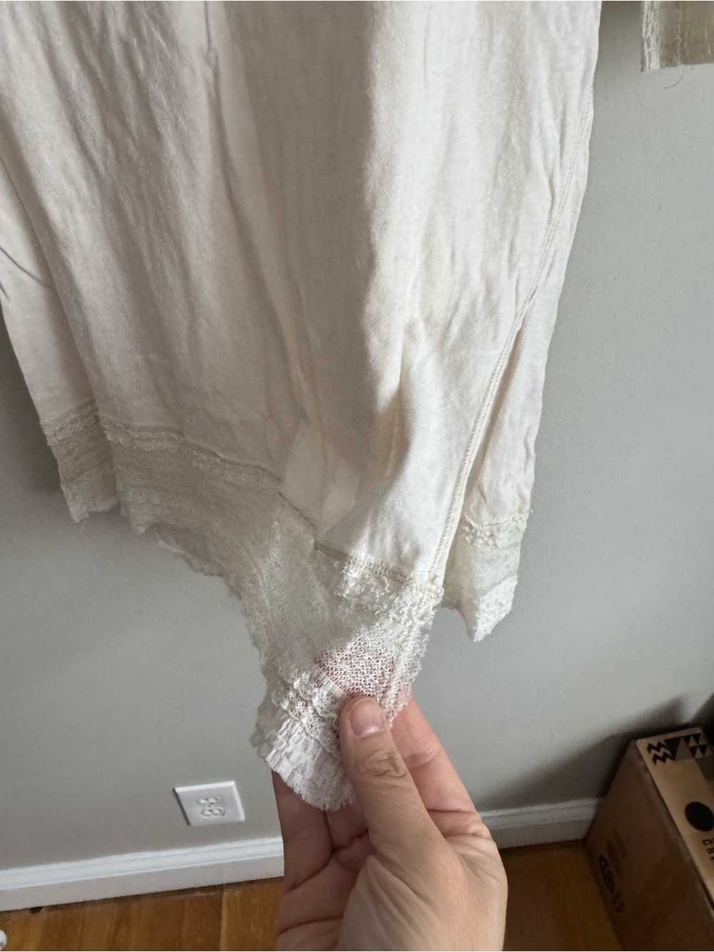 We The Free Free People Motor Soul Studios Lace Boho Tunic Top mini dress - Picture 6 of 9